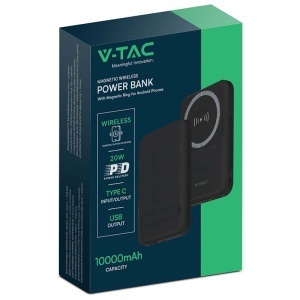 POWER BANK 10000MAH CU INEL MAGNETIC INCARCARE WIRELESS - NEGRU - Img 11