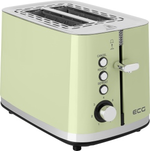 Prajitor de paine ECG ST 2766 Vintage Olive, 925 W, 2 felii, 7 niveluri de rumenire, verde olive - Img 2