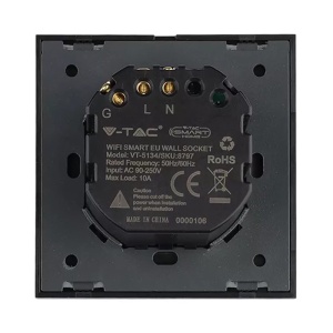 PRIZA SMART SIMPLA 16A CU RAMA DIN STICLA , NEGRU - Img 4