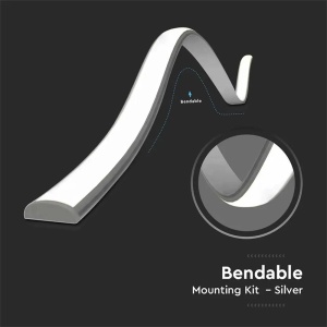 PROFIL ALUMINIU PENTRU BANDA LED FLEXIBIL 2M 18MM X 6MM - Img 5