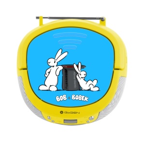 Radio CD pentru copii GoGEN BOB AND BOBEK, 2 x 0,8 W, Bluetooth, karaoke, microfon, MP 3, USB, AUX in, albastru - Img 2