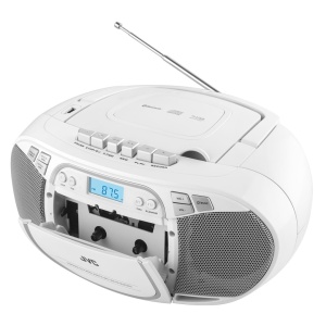 Radio cu casetofon si player CD JVC RC-E451W, 2 x 1.6 W RMS, FM, Bluetooth, USB, MP3, AUX IN, alb - Img 5