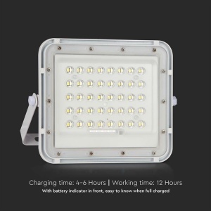 REFLECTOR CU INCARCARE SOLARA 10W 800LM 6400K - ALB - Img 4