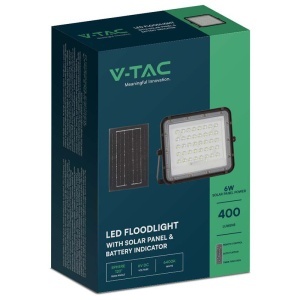 REFLECTOR CU INCARCARE SOLARA 6W 400LM 6400K - NEGRU - Img 9