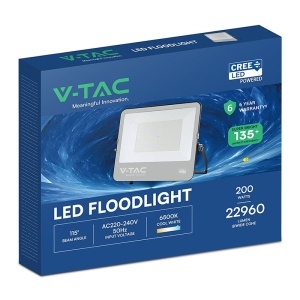 REFLECTOR LED 200W 135LM/W 6500K IP65 CABLU 1M CIP CREE - NEGRU/GRI - Img 4