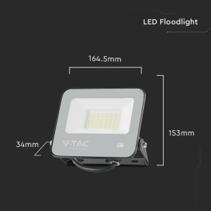 REFLECTOR LED SMD 30W 185LM/W 6500K IP65 CIP SAMSUNG - NEGRU/GRI - Img 6