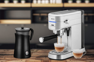 RESIGILAT - Espressor manual ECG ESP 20501, 1450 W,1.25 L, 20 bar, capsule Nespresso, PAD-uri, dispozitiv spumare, otel inoxidabil - Img 6
