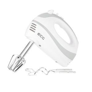 RESIGILAT - Mixer de mana ECG RS 200, 200 W, 5 viteze, functie Turbo, Alb/Gri