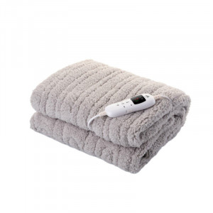 RESIGILAT - Patura cu incalzire electrica ETA Shaggy 4325, 130X160 cm, 120 W, 9 niveluri de temperatura, gri