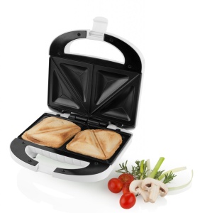 RESIGILAT - Sandwich maker GALLET SAUMUR CRO625, 800 W, 4 sandwich-uri triunghiulare, alb - Img 3