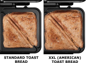 Sandwich maker ECG S 2120 Grande, 900 W, 4 sandvisuri triunghiulare, design din otel inoxidabil si plastic - Img 9