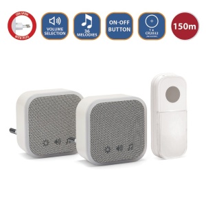 SET 2 SONERII WIRELESS 36 MELODII 150M ALIMENTARE 220-240V - Img 2