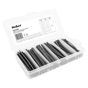SET TUBURI TERMOCONTRACTABILE 10CM NEGRE 170 BUC - Img 2