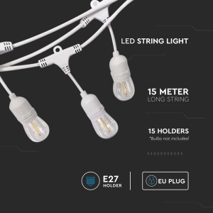 SIR ILUMINAT FESTIV CU SOCLU E27X15BUC 15M IP65 - ALB - Img 5