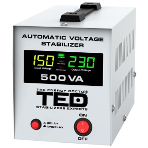 STABILIZATOR TENSIUNE AUTOMAT AVR 500VA LCD TED - Img 2