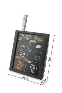 Statie meteo profesionala GoGEN ME 3700, viteza, directia si rafalele vantului, senzor ploaie, Wi-Fi 100 metri, color - Img 2