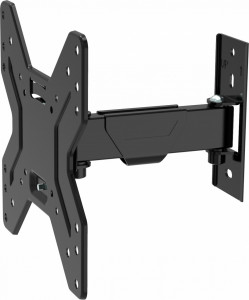 Suport TV de perete ECG LD 174202, 17"- 42" (43 - 106 cm), rotire 90°, inclinare 2°-15°, 25 kg, VESA