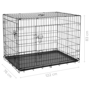 TARC METALIC PENTRU CAINI 122X76X83 CM REBEL ANIMALS - Img 7