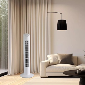 Ventilator turn LENTZ 80043, 45W, 81cm, 3 viteze, oscilatie, alb - Img 6