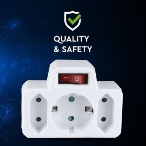 ADAPTOR 3 PRIZE CU INTRERUPATOR 2X2.5A SI 1X16A MAX 3680W - Img 5