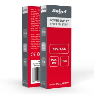 ALIMENTATOR BANDA LED IP20 12V 1.5A 18W REBEL - Img 3