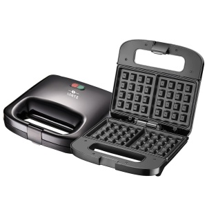 Aparat pentru preparat vafe LENTZ 29023, 750 W, placi antiaderente, negru - Img 5