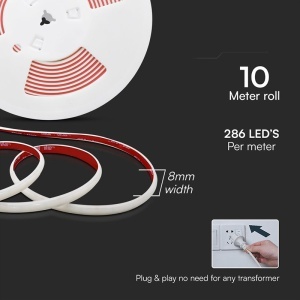BANDA LED COB 12.5W/M 220-240V IP65 4000K ROLA 10M - Img 5
