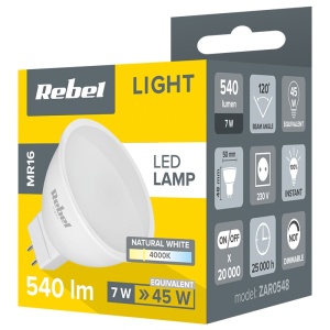 BEC LED 7W MR16 4000K 230V REBEL - Img 3