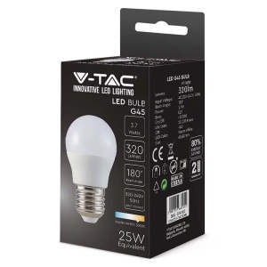 BEC LED G45 E27 3.7W 6500K ALB RECE - Img 3