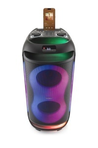 Boxa portabila GoGEN PARTEE BPS 696, 70 W, Bluetooth, Karaoke cu microfon, FM, USB, AUX, LED, TWS, Negru - Img 10