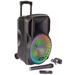 BOXA PORTABILA ILUMINATA LED 15"/38CM 50W RMS CU USB/SD/BT/FM - Img 4