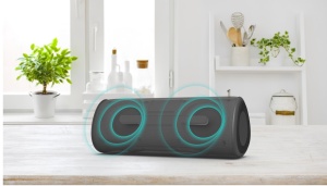Boxa portabila JVC XS-E423B, 24 W, Bluetooth, IPX5, iluminare cu LED-uri, negru - Img 11