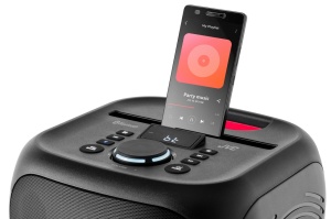 Boxa portabila JVC XS-EP314B, 60W, LED, Bluetooth, Karaoke, AUX, intrare USB, TWS, Microfon, Negru - Img 4