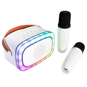 BOXA PORTABILA KARAOKE CU 2 MICROFOANE FUNCTIE BT/USB/TWS - Img 1