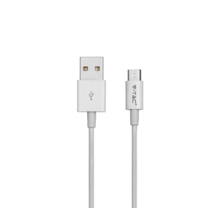 CABLU MICRO USB 1M SILVER EDITON - ALB - Img 2