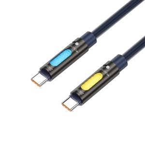 CABLU USB-C - USB - C 1.2M 240W CU RGB SI AROMATHERAPY - NEGRU - Img 3