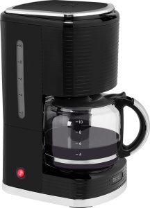 Cafetiera ECG KP 2150 Stripe, 980 W, 1.5 litri, preparare pana la 10 cesti de cafea odata, sistem drip-stop, negru - Img 3