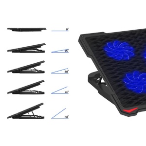 COOLING PAD LAPTOP 5 FANS 2 USB PLATINET - Img 8