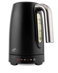 Fierbator electric ETA Bella ETA 2587 90000, 2200 W, capacitate 1.7 litri, temperatura reglabila 70-100°C, functie de mentinere la cald, inox, negru - Img 2