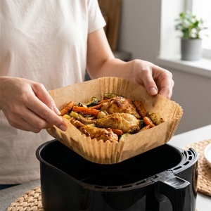 HARTIE PENTRU AIR FRYER PATRAT 23CM 100BUC ADLER - Img 5