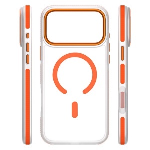HUSA PROTECTIE MAG CASE IPHONE 17 PRO MAX - TRANSPARENT/PORTOCALIU - Img 4