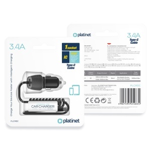 INCARCATOR AUTO CABLU SPIRALAT 3.4A TYPE C - Img 3