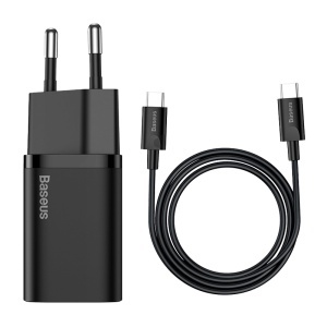 INCARCATOR RETEA USB-C FAST CHARGING PD 25W BASEUS - NEGRU - Img 2