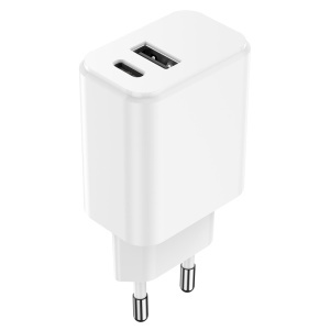 INCARCATOR RETEA USB-C +USB A FAST CHARGING 20W - ALB - Img 2
