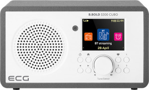 Internet radio ECG B.BOLD 3200 Cubo, FM, Bluetooth, Li-Ion 3,7V/2000 mAh, 3W RSM, telecomanda, carcasa din lemn - Img 4