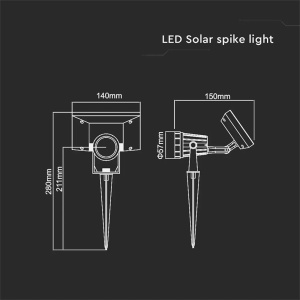 LAMPA GRADINA 2W INCARCARE SOLARA IP65 3000K - Img 5
