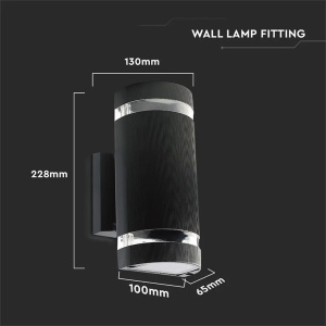 LAMPA PERETE SOCLU E27 IP44 - NEGRU - Img 4