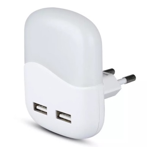 LAMPA VEGHE PATRATA CU SENZOR LUMINA 3000K + 2 USB - Img 2