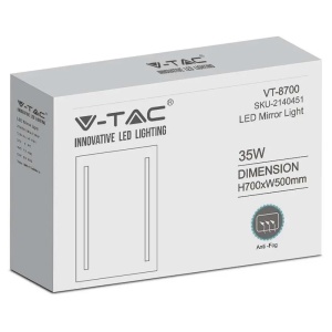 OGLINDA ILUMINATA LED 35W 6400K ALB RECE IP44 ANTI ABURIRE - Img 3