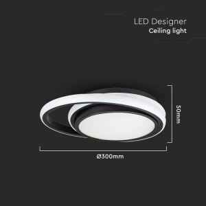 PLAFONIERA LED 24W 3IN1 - NEGRU - Img 3